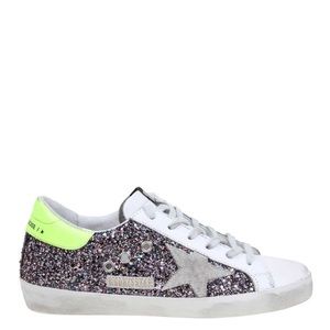 GOLDEN GOOSE
Superstar glittered fabric sneakers